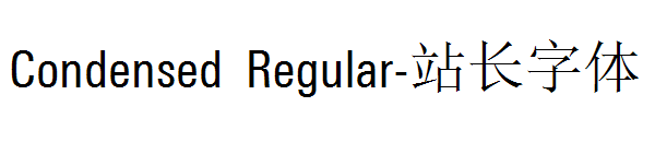 Condensed Regular字体转换